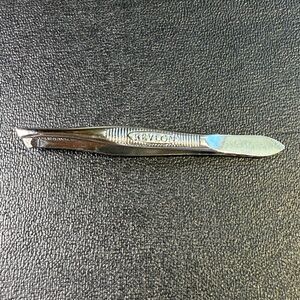 Vintage Revlon Slant Tip Stainless Tweezers 3"